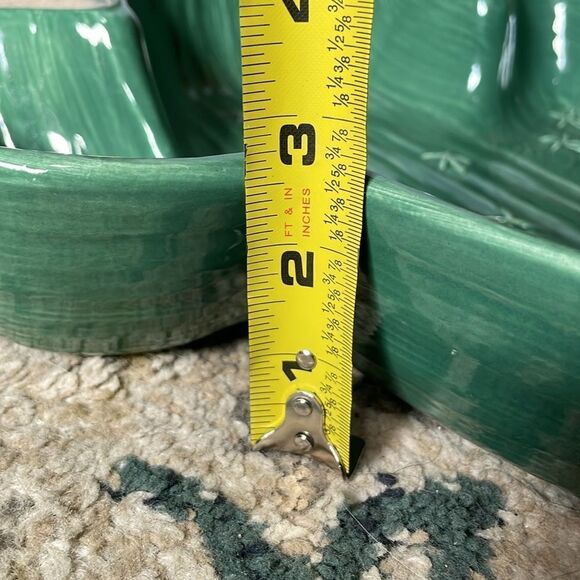Treasure Craft Made in USA Cactus Shaped Green Ceramic Dish/Planter - Picture 11 of 13